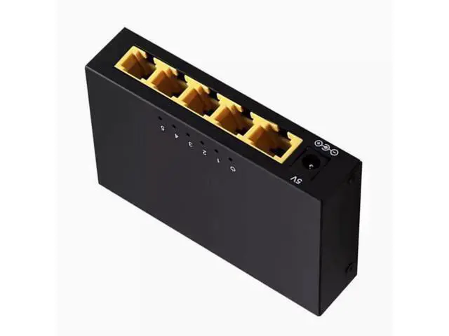 Alt view image 5 of 5 - DIEWU 5-port iron shell Gigabit switch Intelligent network switch branch concentrator monitoring low heat