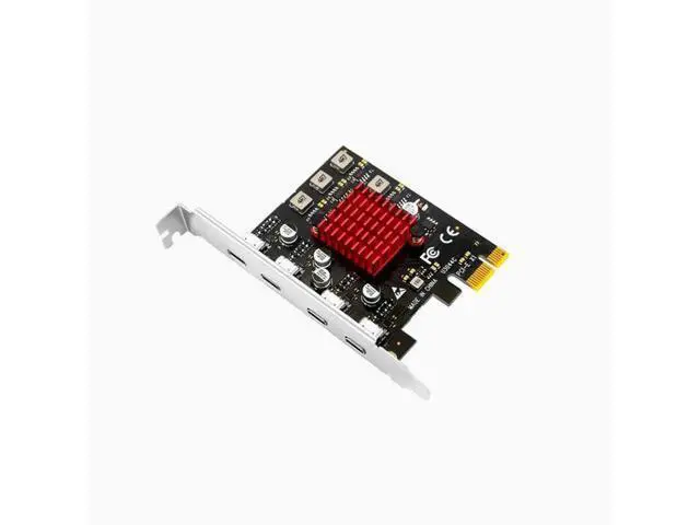 Alt view image 3 of 3 - 4-port TYPE-C Gen1 expansion card Desktop computer PCI-E to USB3.0 Type-c adapter card