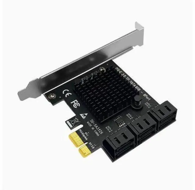 Main image of Desktop PCI-E X1 SATA3.0 hard disk expansion card SSD 6-port SATA 6G to PCIE adapter card