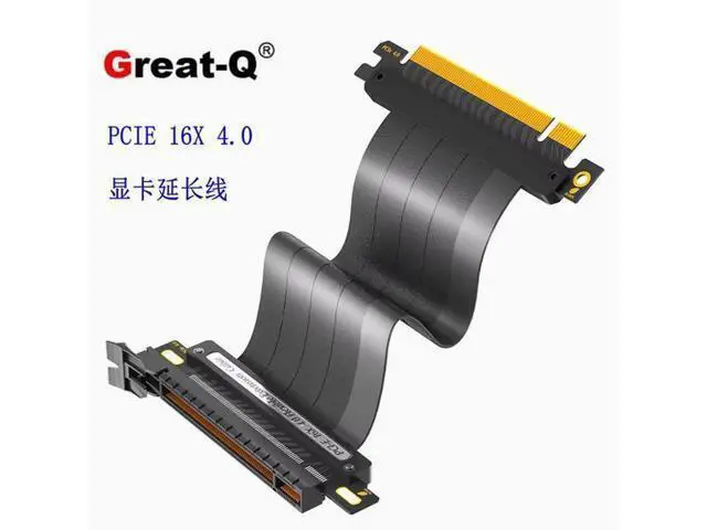 Alt view image 2 of 2 - PCI-E 4.0 16X Extension cable 16X PCIE 4.0 extension cable Stable at full speed 25CM 180 degree