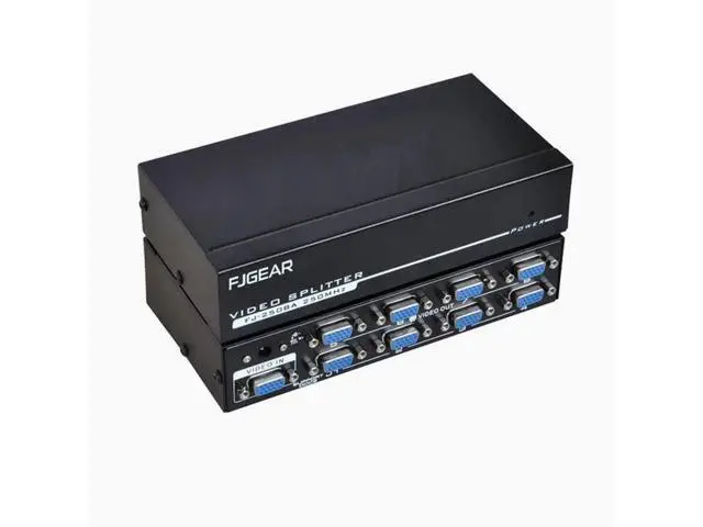 Alt view image 2 of 5 - Hd FJGEAR2508A splitter 1 in 8 out VGA splitter 1 drag 8 splitter and 12V 5A adapter interface 5.5*2.5mm
