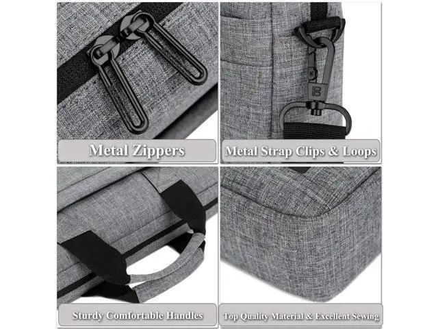 Alt view image 2 of 7 - 13.3 Inch Stylish Lightweight Business Laptop Shoulder Messenger Bag Briefcase Sleeve Case for 13-13.3 Inches Laptop/Notebook/MacBook/Ultrabook/Chromebook Computers Grey