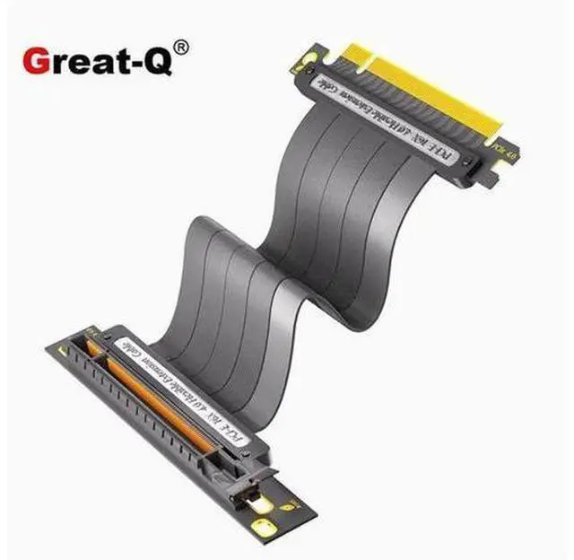 Main image of PCI-E 4.0 16X Extension cable 16X PCIE 4.0 extension cable Stable at full speed 25CM 90 degree