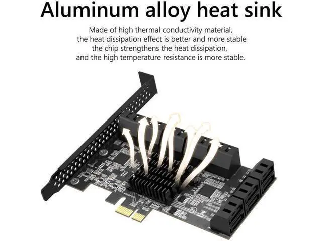 Alt view image 5 of 7 - Aomoproing PCIE SATA Expansion Card PCIE 1X to 16-Port SATA3.0 6Gbps SATA III Multi-Port Hard Disk Adapter Riser Card for PC Computer