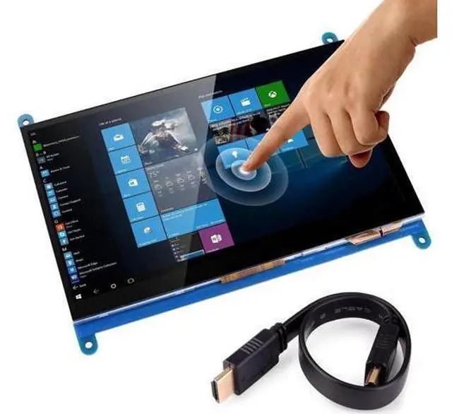 Main image of WERLEO 7 Inch Capacitive Touch Screen TFT LCD Display HDMI Module 800x480 for Raspberry Pi 3 2 Model B and RPI 1 B+ A BB Black PC Various Systems