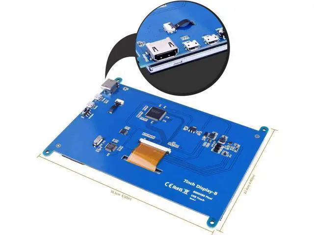 Alt view image 4 of 6 - WERLEO 7 Inch Capacitive Touch Screen TFT LCD Display HDMI Module 800x480 for Raspberry Pi 3 2 Model B and RPI 1 B+ A BB Black PC Various Systems