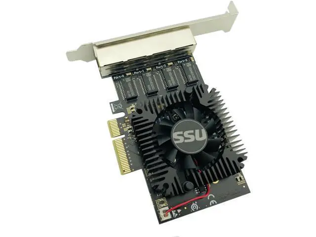 Alt view image 7 of 7 - Network Card RTL8245F Gigabit Ethernet PCI Express PCIE Network card 2.5Gbps LAN Adapter 4 Port RJ45 Network Card for Desktop PC