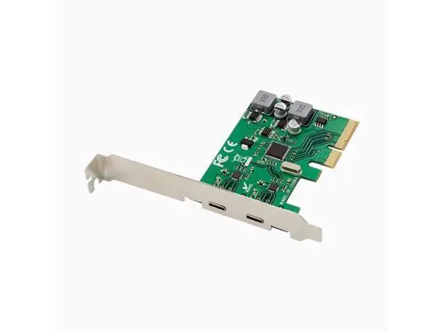 Alt view image 3 of 5 - PCIE to USB 3.1 Type-C Conversion card 2-Port expansion card Desktop ASM1142 No power supply