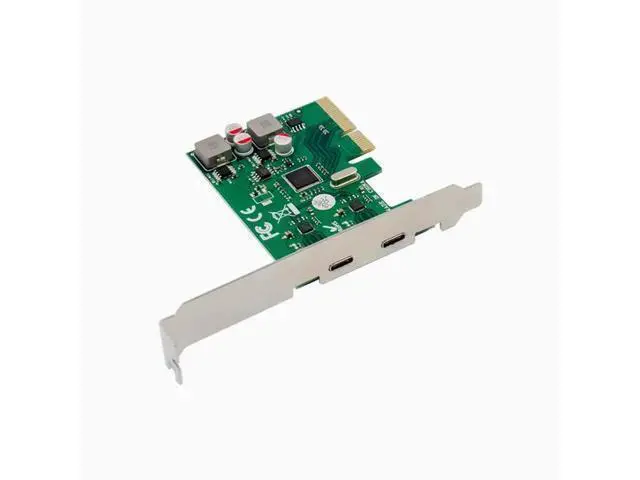 Alt view image 4 of 5 - PCIE to USB 3.1 Type-C Conversion card 2-Port expansion card Desktop ASM1142 No power supply