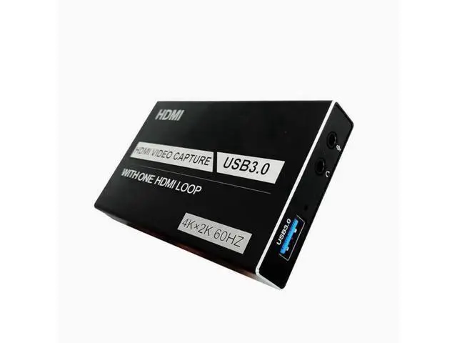 Alt view image 3 of 3 - USB video capture card 1080 loop out HDMI with audio microphone HD game live recording box