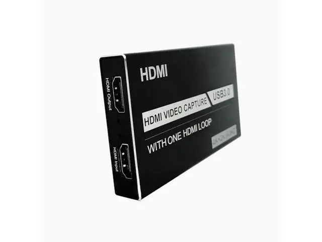 Alt view image 2 of 3 - USB video capture card 1080 loop out HDMI with audio microphone HD game live recording box