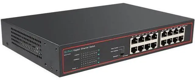 Alt view image 3 of 4 - Gigabit Network Switch 16 Port 10/100/1000Mbps Fast Ethernet Switch with Realtek chip lan switch 1000M
