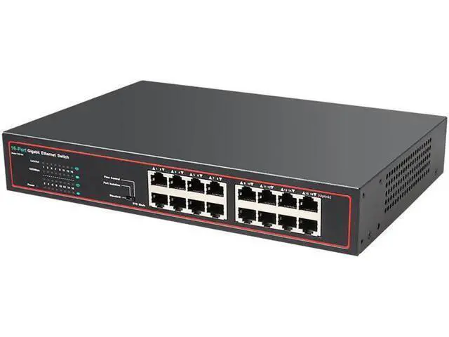 Alt view image 4 of 4 - Gigabit Network Switch 16 Port 10/100/1000Mbps Fast Ethernet Switch with Realtek chip lan switch 1000M