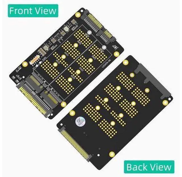 Main image of 2-in-1 M.2 NVME PCI-E SSD to U.2 SFF-8639 SATA adapter card
