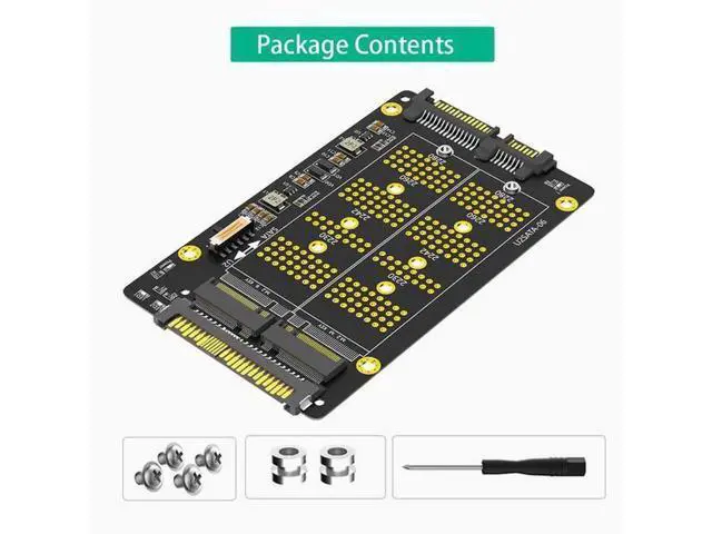Alt view image 4 of 5 - 2-in-1 M.2 NVME PCI-E SSD to U.2 SFF-8639 SATA adapter card