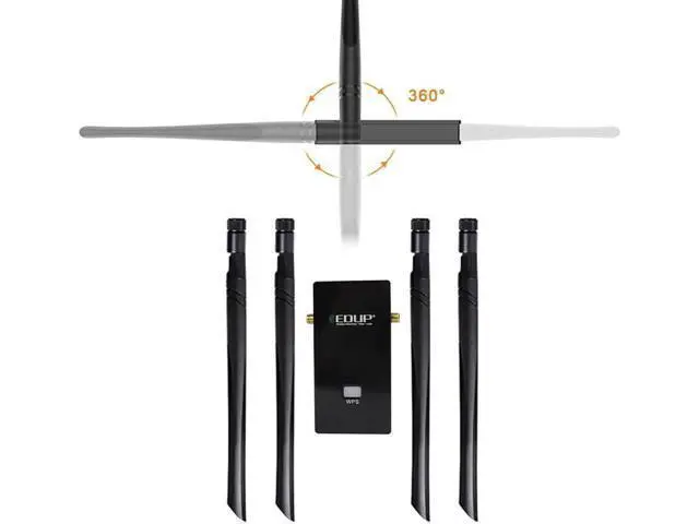 Alt view image 5 of 7 - 5GHz USB WIFI Adapter 1900mbps 802.11ac Long Distance WiFi Receiver with 4*6dBi Antennas USB 3.0 Wireless Ethernet Adapter