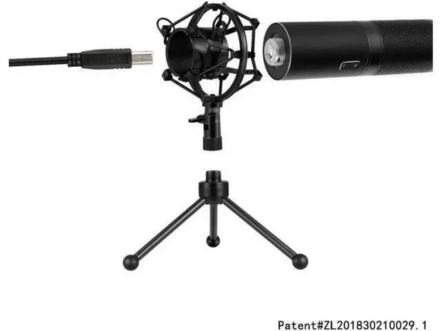 Alt view image 4 of 7 - Professional Studio Broadcasting & Recording Microphone Set PC Microphone Kit with Shock Mount USB Cable for PC Studio Recording Podcasting Youtube Karaoke Be the first to review this product...