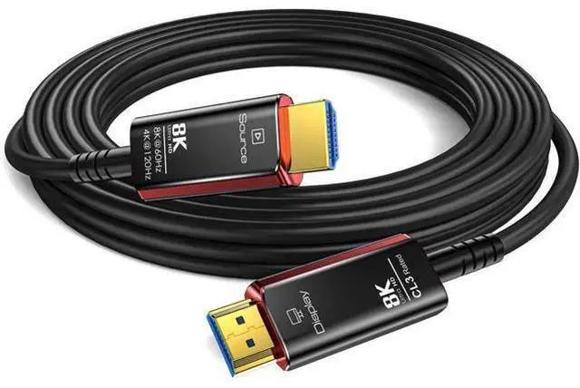 Main image of AOMOPROING 65Ft CL3 Rated HDMI Cables, 8K 48Gbps Fiber Optic Ultra High Speed Long HDMI 2.1 Cord, in-Wall CL3 Cable for Pipes, HDMI to HDMI, Male to Male - (65 Ft-CL3 Rated)