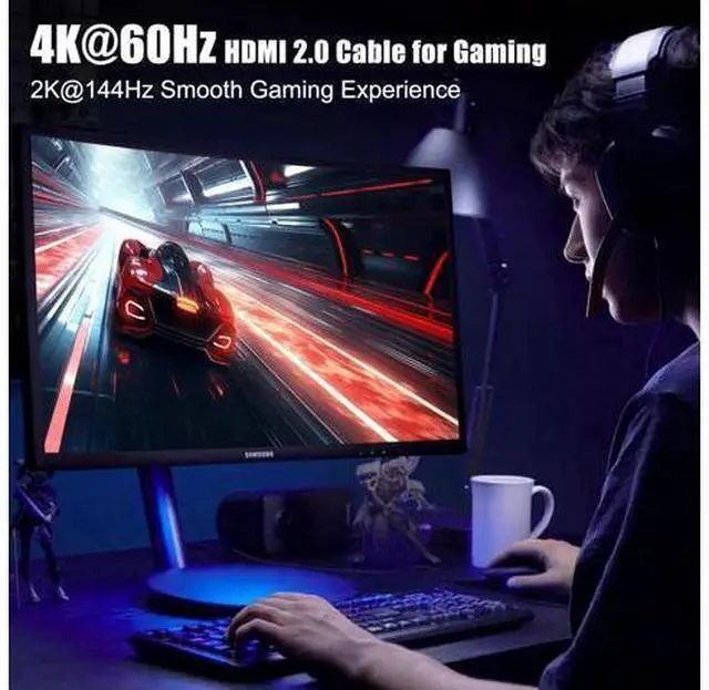 Alt view image 6 of 7 - AOMOPROING HDMI 2.0 Cable 3FT, 5-Pack, High Speed 18Gbps HDMI Cord Supports 4K@60Hz, 2K@240Hz, 1080P, HDCP 2.2, HDR, ARC & Ethernet, Compatible with Xbox, PS5/4/3, Soundbar, Laptop, Roku, Monitor, TV