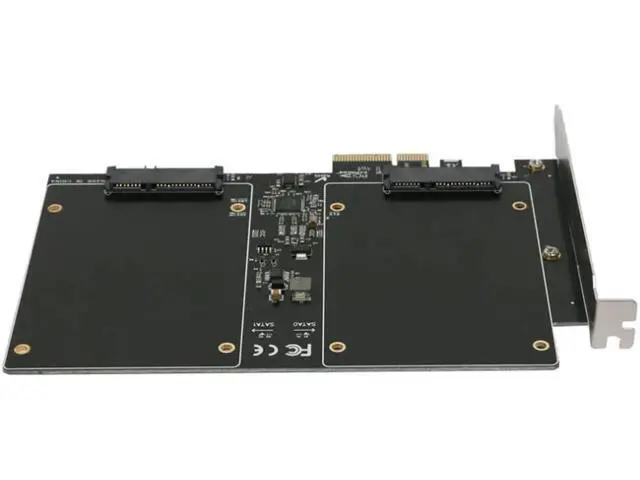 Alt view image 5 of 5 - PCIE PCI-E To 2.5 inch SATA3.0 RAID controller card SSD HDD 88SE9230 chipset 2 port Sata 3.0 to pcie raid card 6gbps Gen 3