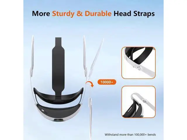 Alt view image 6 of 6 - RGB VR Headset for O-cu-lus/Me-ta Quest 3/3S Head Strap with 10000mAh Battery, Rechargeable Elite Strap Extend 4-6H Playtime and Adjustable for VR Headset Compatible with Quest 3/3S Accessories