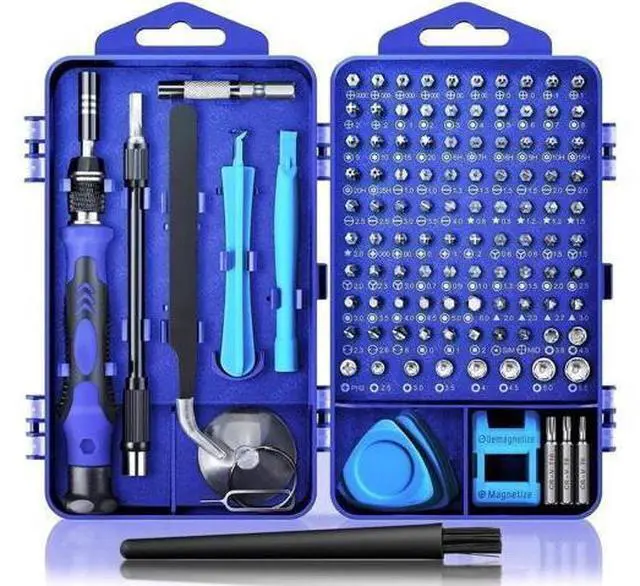Main image of Computer Repair Kit, 122 in 1 Magnetic Laptop Screwdriver Kit, Precision Screwdriver Set, Small Impact Screw Driver Set with Case for Computer, Laptop, PC, for iPhone, Watch,Ps4 DIY Hand Tools