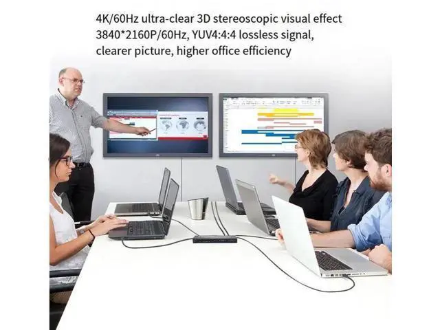 Alt view image 2 of 6 - 4K60Hz KVM HDMI2.0 Matrix Ultra-clear 4-in-2-out HDMI switcher distributor