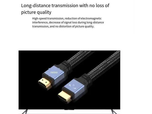 Alt view image 3 of 7 - HDMI2.0 4K60HZ high-definition computer monitor TV connection cable Braided mesh extension desktop computer notebook 10m