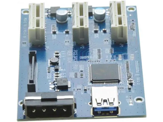 Alt view image 2 of 6 - Aomoproing Mini PCIe 1 to 3 PCI express 1X slots Riser Card Expansion adapter Mini ATX Laptop to PCI-e Port Multiplier