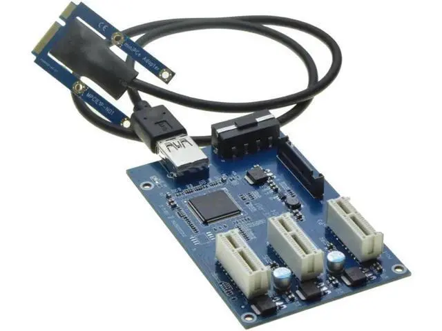 Alt view image 5 of 6 - Aomoproing Mini PCIe 1 to 3 PCI express 1X slots Riser Card Expansion adapter Mini ATX Laptop to PCI-e Port Multiplier