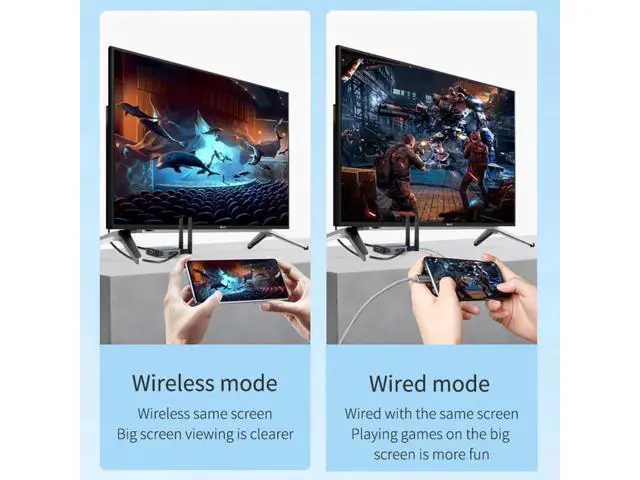Alt view image 5 of 7 - 4K HD VGA HDMI-compatible Adapter TV Stick Wireless WiFi Display Dongle Screen Mirroring Video Audio Converter