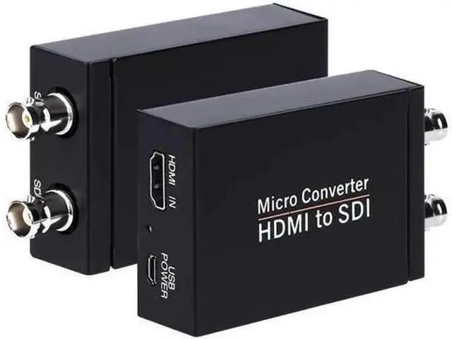 Main image of AOMOPROING HDMI to SDI, HDMI to SDI Converter Two SDI Output Audio Embedder Support HDMI 1.3, 3G/ HD-SDI Auto Format Detection Extender for Camera CCTV (Black)