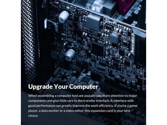 Alt view image 5 of 7 - Type-C USB-C PCI-Express to USB 3.2 20Gbps PCI-E Express Expansion Card Adapter with ASM3242 Chipset for Windows 8/10/Linux