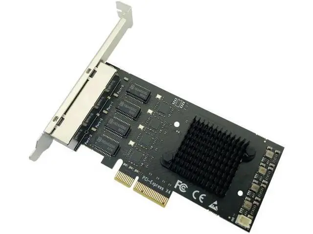 Alt view image 2 of 6 - PCI Express Network Card Adapter 4 Port 2500Mbps Gigabit 10/100/1000Mbps RTL8125B RJ45 Wired Computer PCIE PCI-E 2.5G LAN Dongle