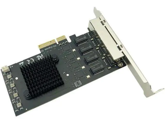 Alt view image 4 of 6 - PCI Express Network Card Adapter 4 Port 2500Mbps Gigabit 10/100/1000Mbps RTL8125B RJ45 Wired Computer PCIE PCI-E 2.5G LAN Dongle