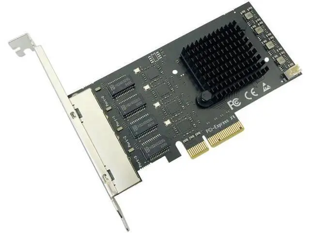 Alt view image 5 of 6 - PCI Express Network Card Adapter 4 Port 2500Mbps Gigabit 10/100/1000Mbps RTL8125B RJ45 Wired Computer PCIE PCI-E 2.5G LAN Dongle