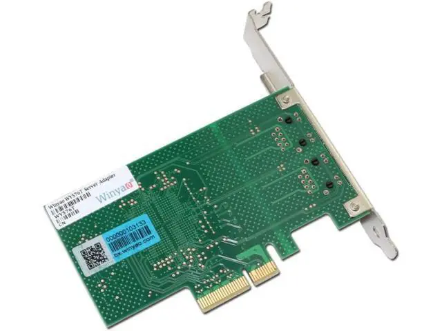 Alt view image 2 of 3 - WY576T PCIe X4 Dual Port Server Adapter Copper RJ45 Gigabit 1000Mbps Ethernet Network Card For 82576 E1G42ET