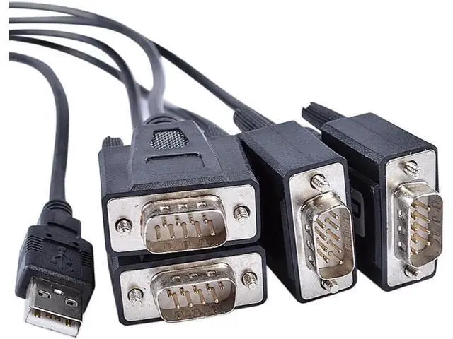 Alt view image 3 of 3 - FTDI CHIP 4 Port USB to Serial RS232 DB9 Adapter Cable