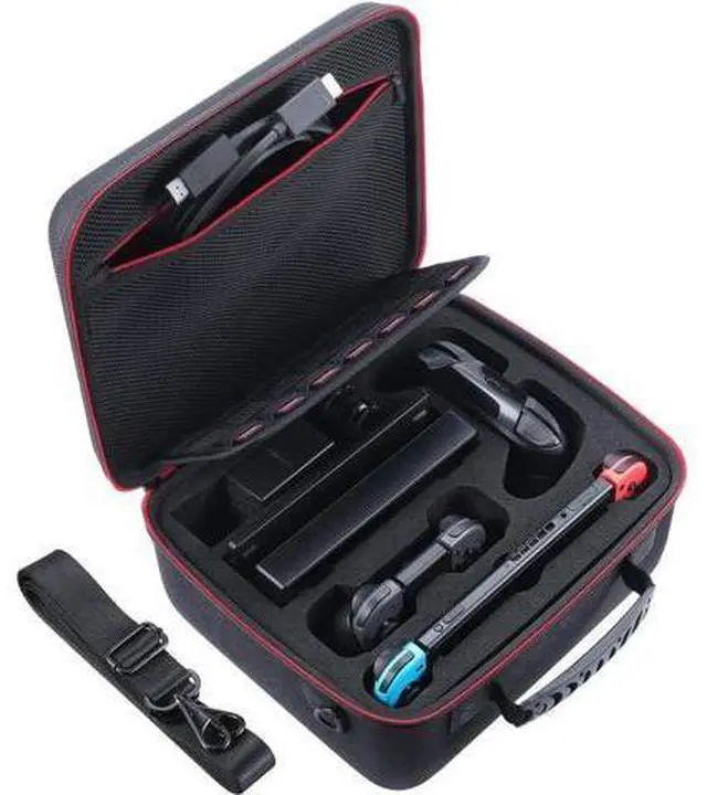 Main image of Deluxe Carry Case for Nintendo Switch Werleo Hard Travel Case Fit Nintendo Switch System and Pro Controller