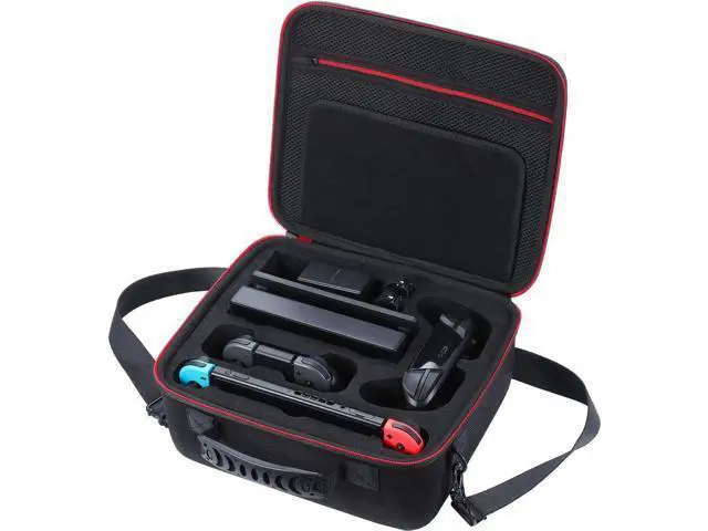 Alt view image 3 of 7 - Deluxe Carry Case for Nintendo Switch Werleo Hard Travel Case Fit Nintendo Switch System and Pro Controller