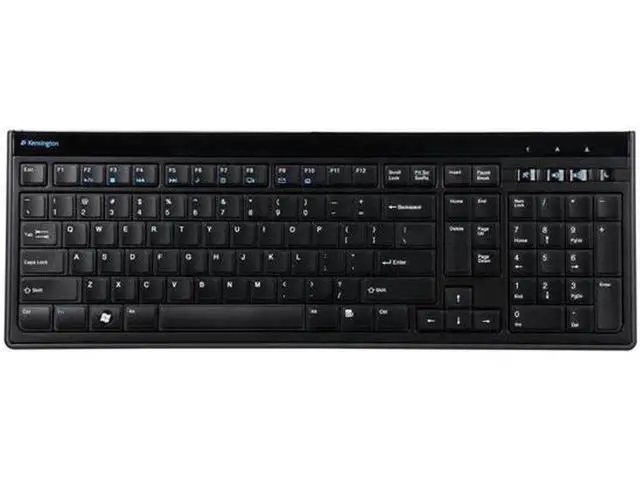 Alt view image 2 of 4 - Ken-sing-ton K72357US Slim Type USB Keyboard Compatible with PC or Mac (Black)