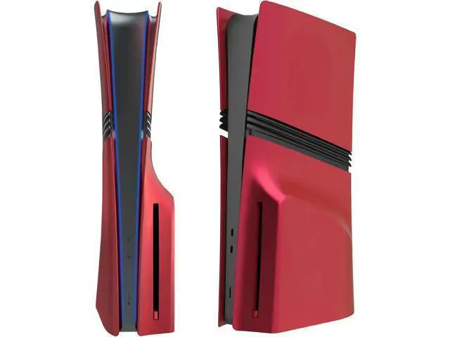 Alt view image 4 of 7 - FacePlates for PS5 Pro Disc Edition Cover Plate for PS5 Pro Premium ABS Replacement Plates Anti-Scratch Dustproof Protective Shell Case for PlayStation 5 Pro Disc Version Red