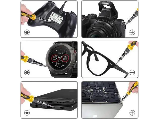 Alt view image 2 of 7 - Computer Repair Kit, 122 in 1 Magnetic Laptop Screwdriver Kit, Precision Screwdriver Set, Small Impact Screw Driver Set with Case for Computer, Laptop, PC, for iPhone, Watch,Hand Tools Yellow