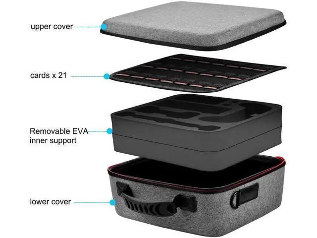 Alt view image 3 of 7 - Deluxe Carry Case for Nintendo Switch, Hard Travel Case Fit Nintendo Switch System and Pro Controller