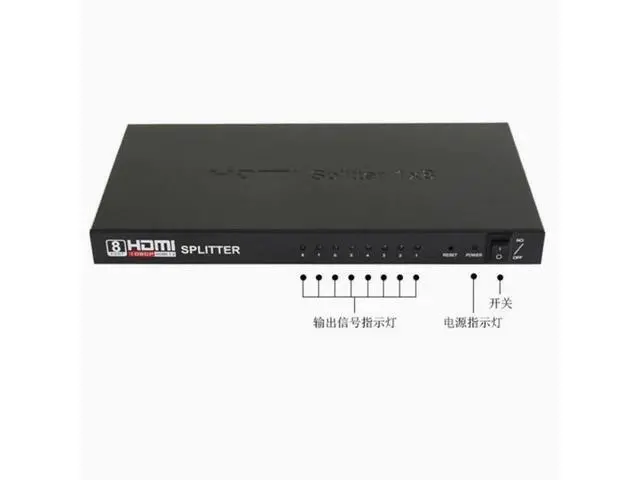 Alt view image 2 of 4 - HDMI HD distributor one into eight out of 1 minute 8 4K30HZ support ultra high-definition video 1080P one minute eight display