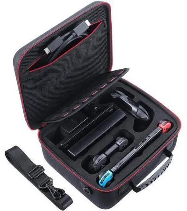 Main image of Deluxe Carry Case for Nintendo Switch Werleo Hard Travel Case Fit Nintendo Switch System and Pro Controller
