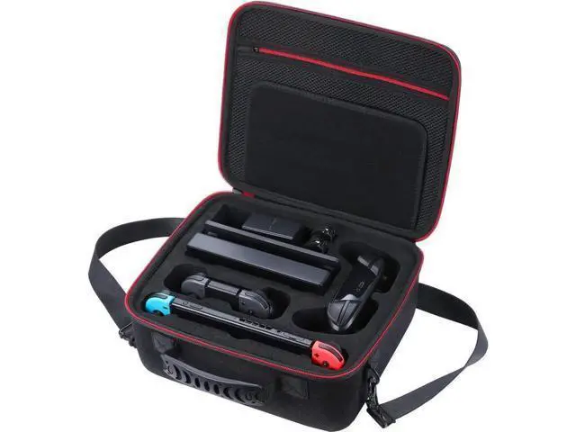 Alt view image 6 of 7 - Deluxe Carry Case for Nintendo Switch Werleo Hard Travel Case Fit Nintendo Switch System and Pro Controller