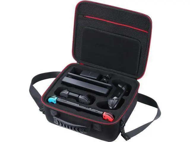 Alt view image 4 of 7 - Werleo Deluxe Carry Case for Nintendo Switch Werleo Hard Travel Case Fit Nintendo Switch System and Pro Controller