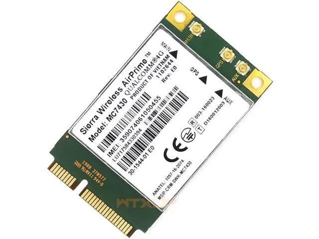 Alt view image 3 of 4 - MC7430 4G Module FDD-TDD LTE CAT6 HSPA+ GNSS WWAN Card USB 3.0 MBIM interface PCIe mini 4G Card