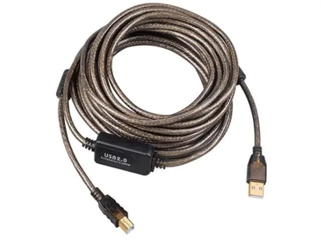Alt view image 2 of 4 - Aomoproing USB Printer Cable 49.2FT/15M, USB Type A to USB Type B Male to Male Scanner Active USB 2.0 Cord, High Speed for HP, D.ell, etc, Transparent Black